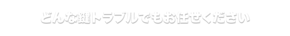 どんな鍵トラブルでもお任せください